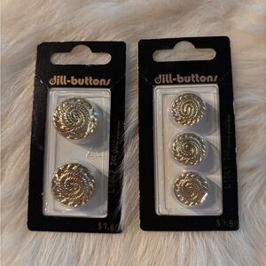 Dill Buttons Metallic Spiral Design
